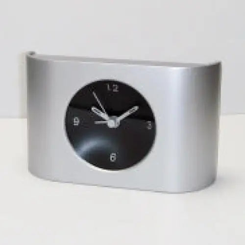 6031- Silver Table Clock - simple